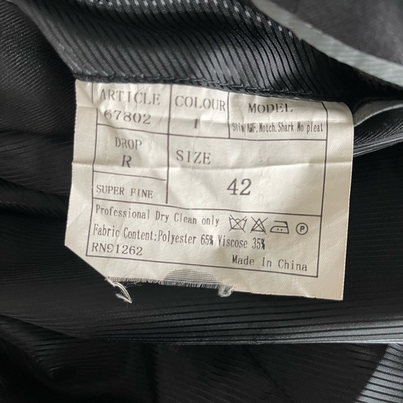 GIORGIO FIORELLI-Men’s Blk Superlux Super Fine Premium Quality SuitJacket-Size42 - Picture 7 of 7